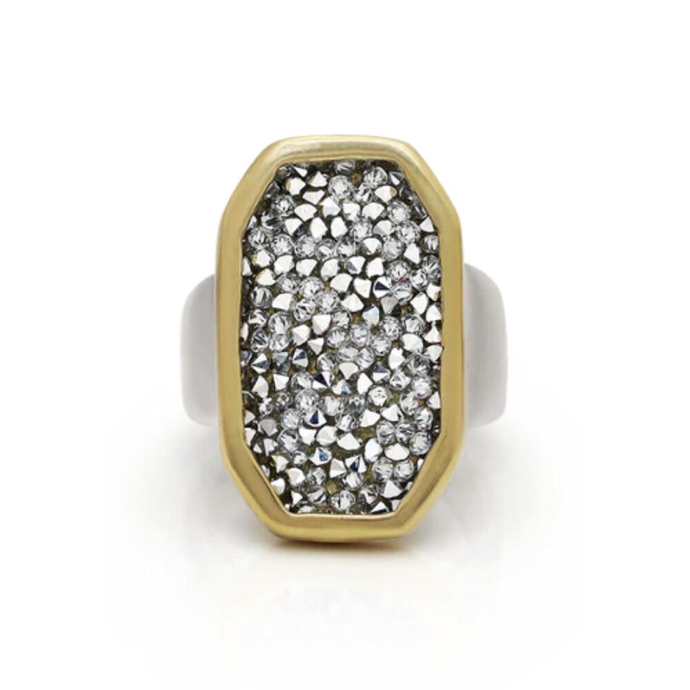 NEW WAXING POETIC kristal lumina ring - size 8 in silver